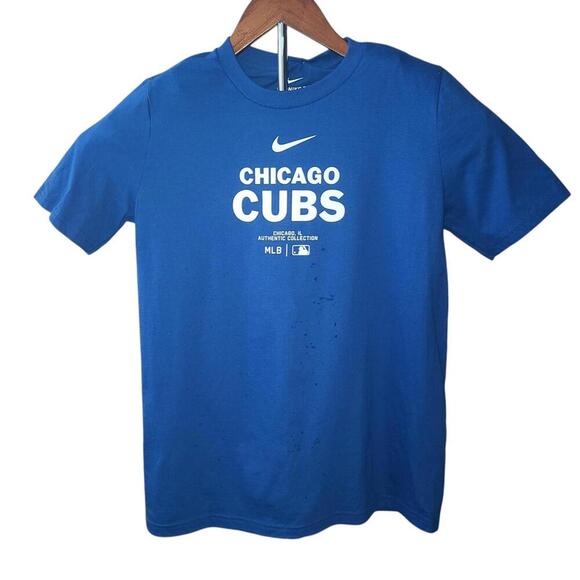 Nike Chicago Cubs Youth T-Shirt - MLB Authentic Collection Size Large - Picture 1 of 5